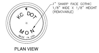 Survey Monument Case "KC DOT MON" assembly